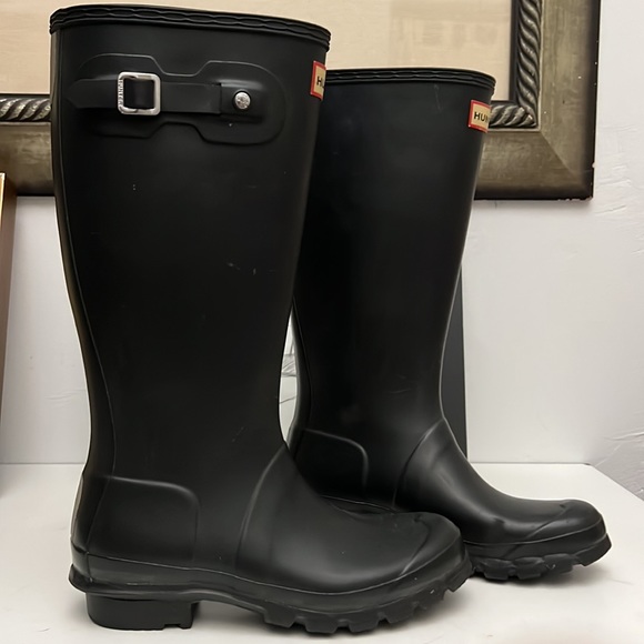 Hunter Original Kids' Classic Rain Boot Black Mate Little Kid/Big Kid) S… - Picture 6 of 16